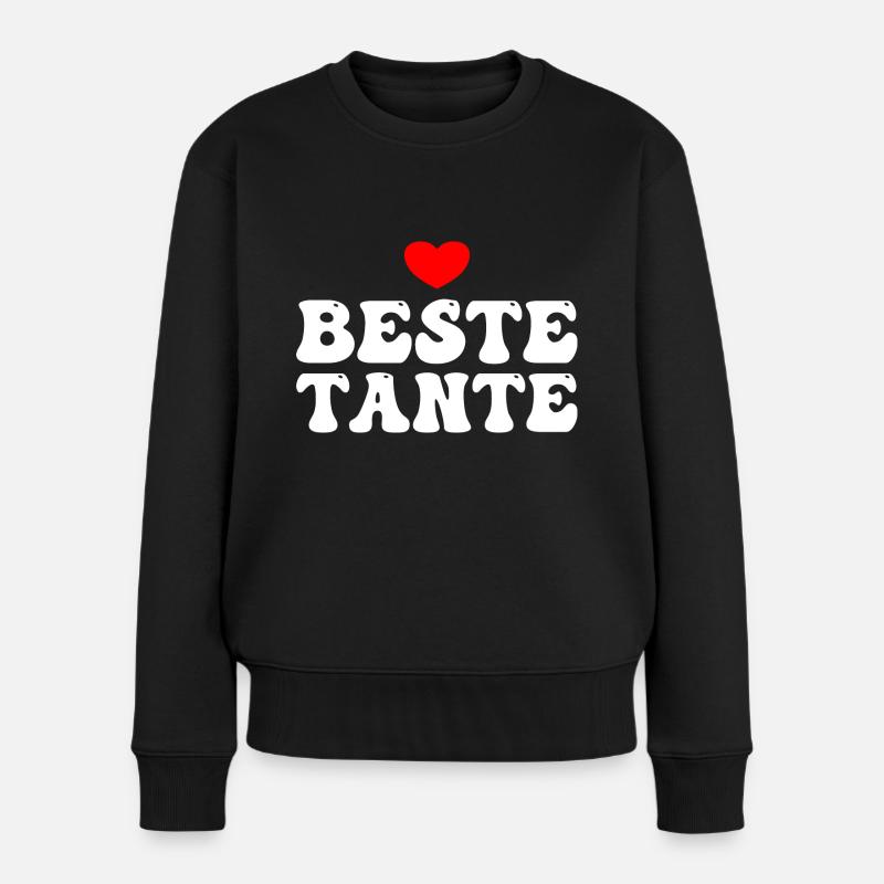 Beste Tante Geschenkidee - Frauen Premium Bio Pullover - Schwarz