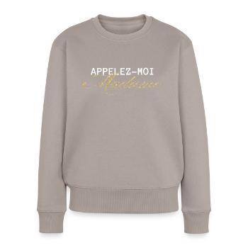 Nennen Sie mich Mrs. Gold - Zukünftige Braut - Frauen Premium Bio Pullover - Taupe - Vorne - Julia (174cm)