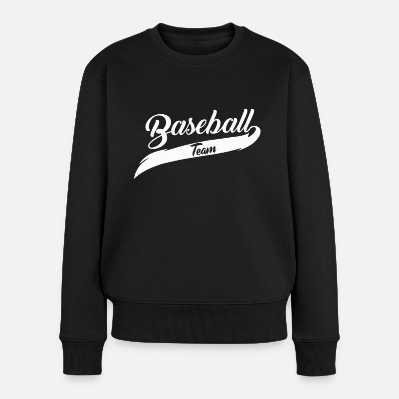 baseball team - Frauen Premium Bio Pullover - Schwarz
