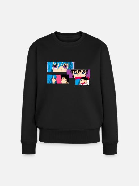 Manga - Frauen Premium Bio Pullover - Schwarz