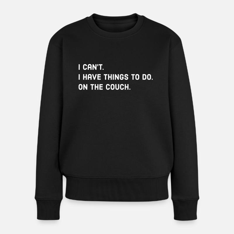 couch - Frauen Premium Bio Pullover - Schwarz