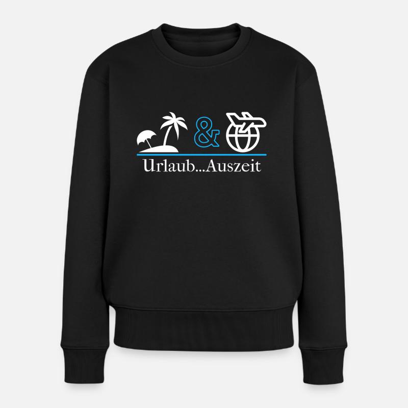 Urlaub - Frauen Premium Bio Pullover - Schwarz