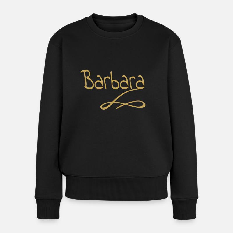 Vorname barbara - Frauen Premium Bio Pullover - Schwarz