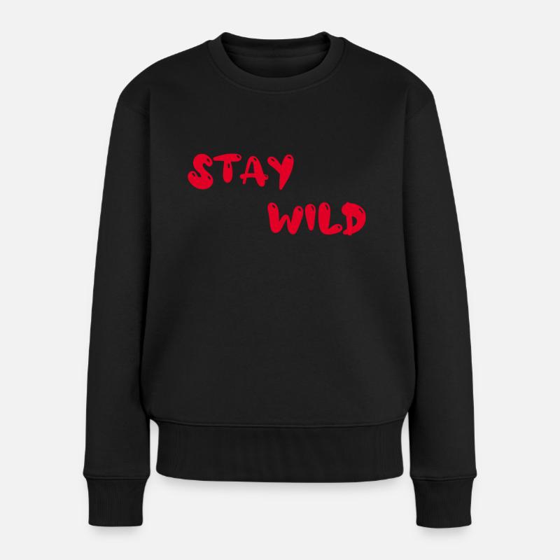 Restez sauvage - Pull Premium bio Femme - noir