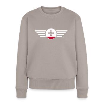 Malta Stil T-Shirt - Frauen Premium Bio Pullover - Taupe - Vorne - Julia (174cm)