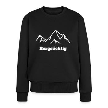schöne Berge, wunderbare Gipfel, bergsüchtig - Frauen Premium Bio Pullover - Schwarz - Vorne - Julia (174cm)