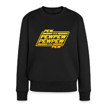 Pew Pew Pew - Women's Premium Organic Jumper - black - Front - Julia (174cm)