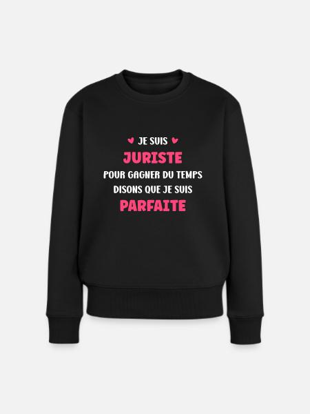 juriste disons que je suis parfaite - Pull Premium bio Femme - noir