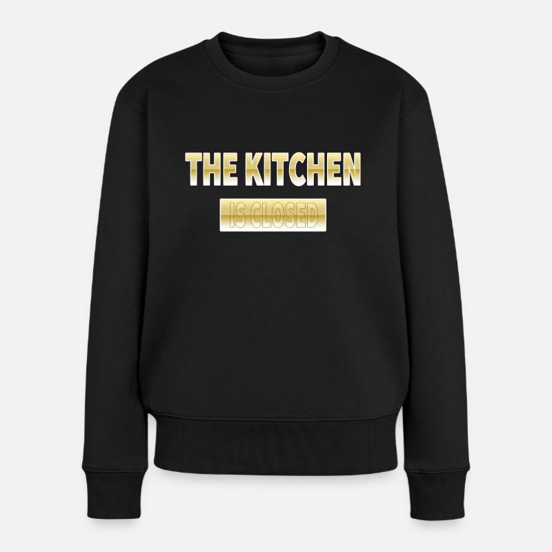 Küche - Frauen Premium Bio Pullover - Schwarz