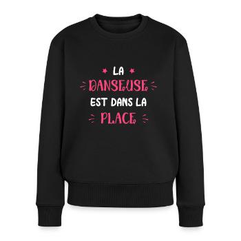 La danseuse est dans la place - Pull Premium bio Femme - noir - Devant - Julia (174cm)