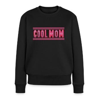 Cool Mom Magenta Mütze - Valentinstag, Muttertag - Frauen Premium Bio Pullover - Schwarz - Vorne - Julia (174cm)