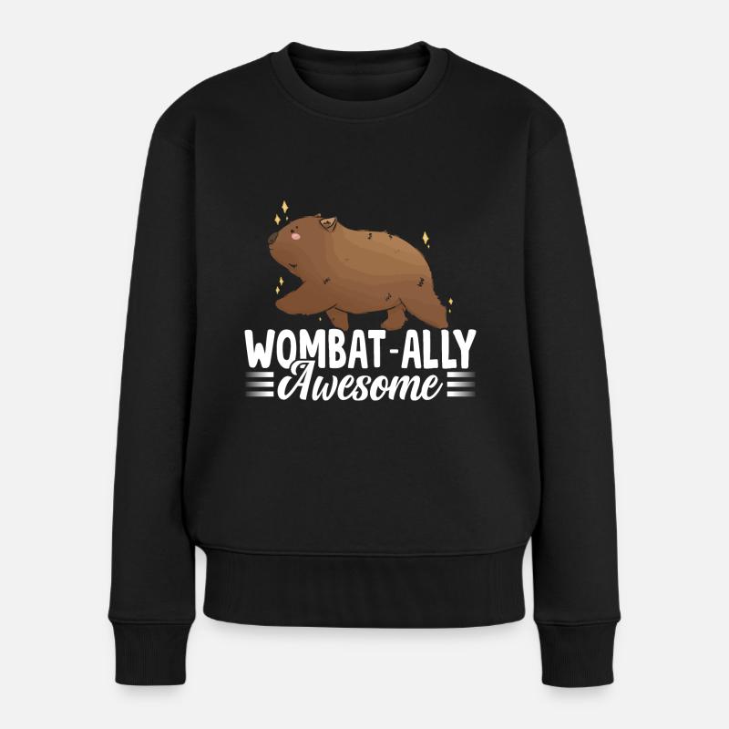Allié au Wombat Awesome Wombat Australien - Pull Premium bio Femme - noir