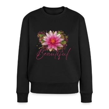 Beautiful Artemis Flower - Women's Premium Organic Jumper - black - Front - Julia (174cm)