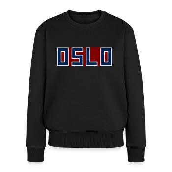 Oslo - Pull Premium bio Femme - noir - Devant - Julia (174cm)