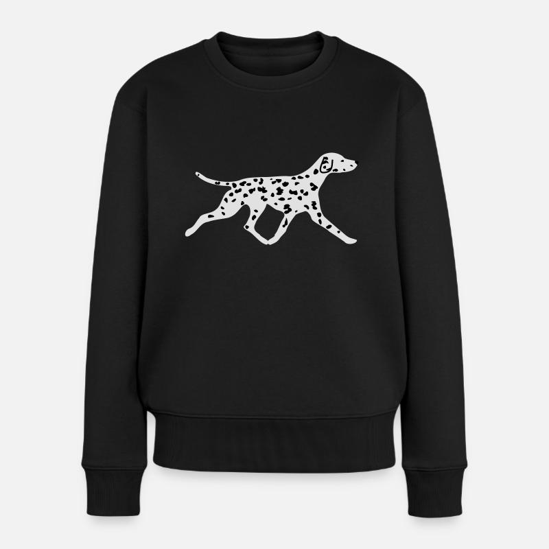 Dalmatiner - Frauen Premium Bio Pullover - Schwarz