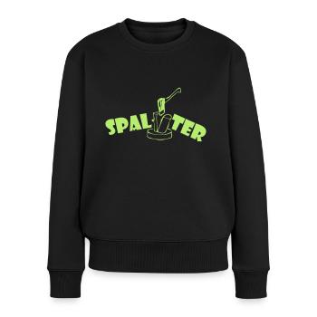 Spalter Fun Joke Fun - Women's Premium Organic Jumper - black - Front - Julia (174cm)