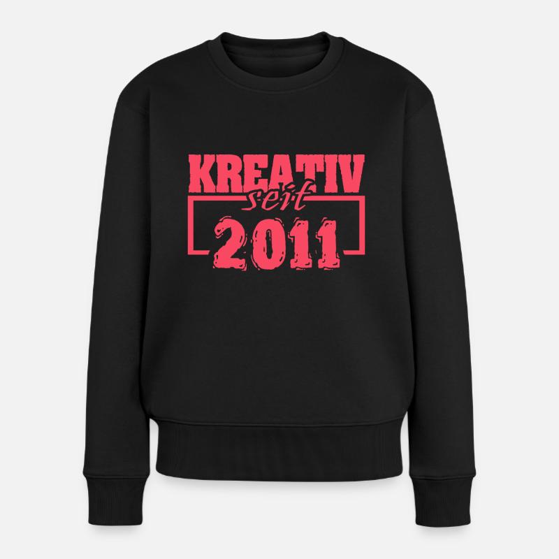 2011 - Frauen Premium Bio Pullover - Schwarz