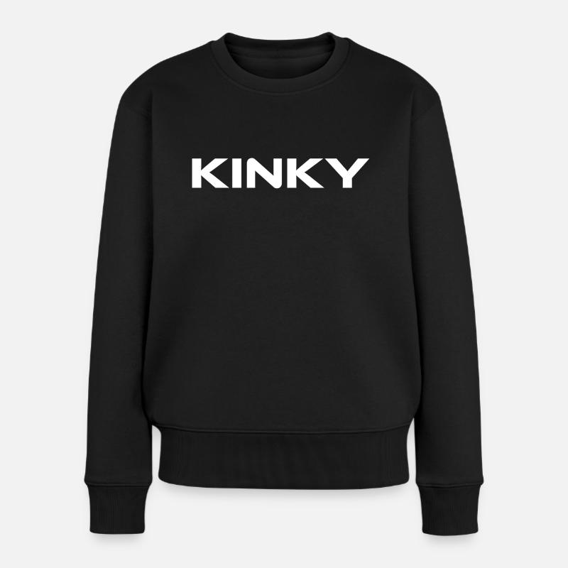 Schrift Design "Kinky" - Frauen Premium Bio Pullover - Schwarz