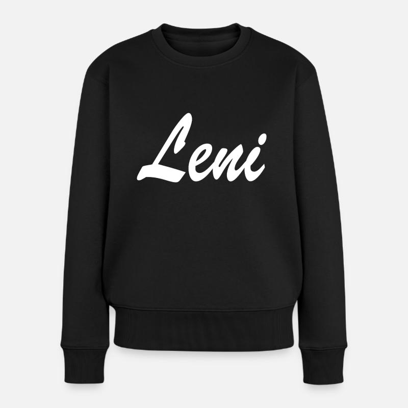 Leni - Frauen Premium Bio Pullover - Schwarz