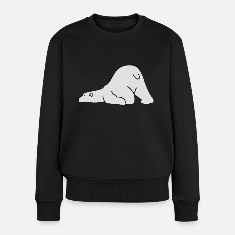 Eisbär - Frauen Premium Bio Pullover - Schwarz