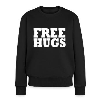 Free Hugs - Frauen Premium Bio Pullover - Schwarz - Vorne - Julia (174cm)