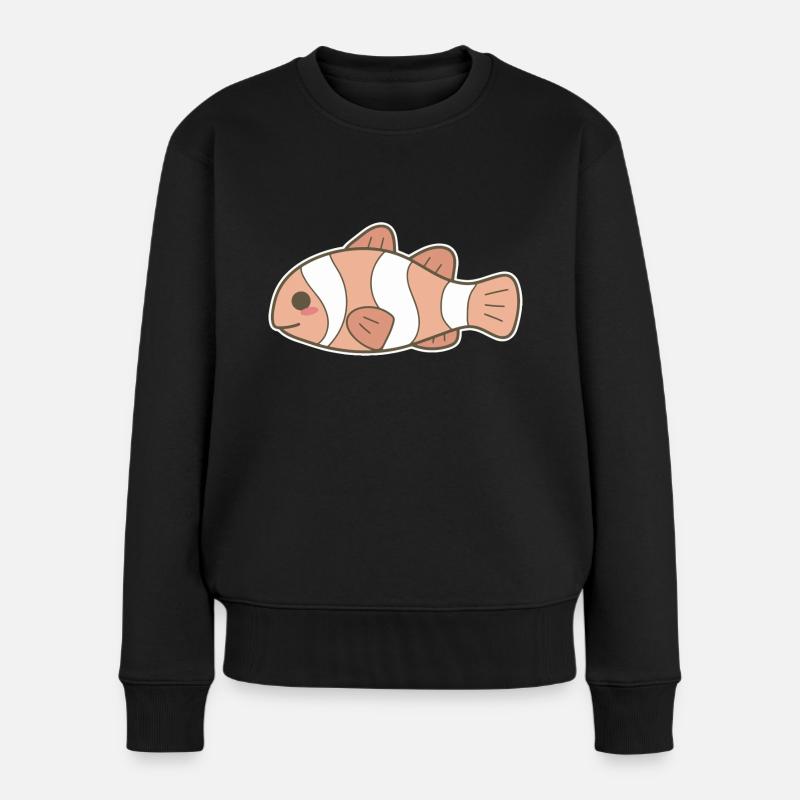 Clownfisch - Frauen Premium Bio Pullover - Schwarz