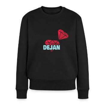 Noble Dejan - Women's Premium Organic Jumper - black - Front - Julia (174cm)
