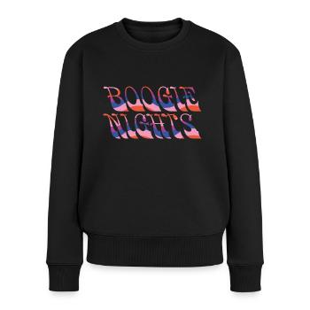 boogie nights - Frauen Premium Bio Pullover - Schwarz - Vorne - Julia (174cm)