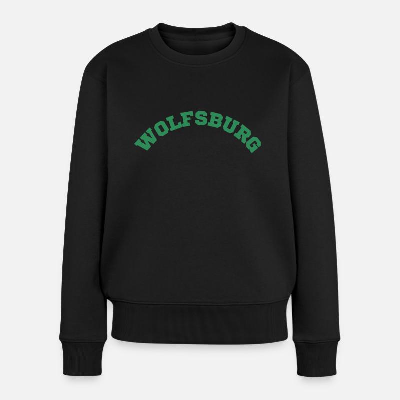 Wolfsburg - Frauen Premium Bio Pullover - Schwarz
