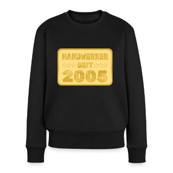 2005 - Frauen Premium Bio Pullover - Schwarz - Vorne - Julia (174cm)