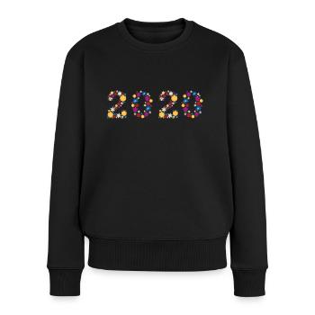 Fleurs 2020 - Pull Premium bio Femme - noir - Devant - Julia (174cm)