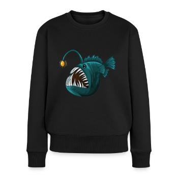 Pêcheur en eau profonde - Pull Premium bio Femme - noir - Devant - Julia (174cm)