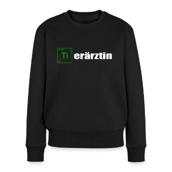 Tierärztin white - Frauen Premium Bio Pullover - Schwarz - Vorne - Julia (174cm)