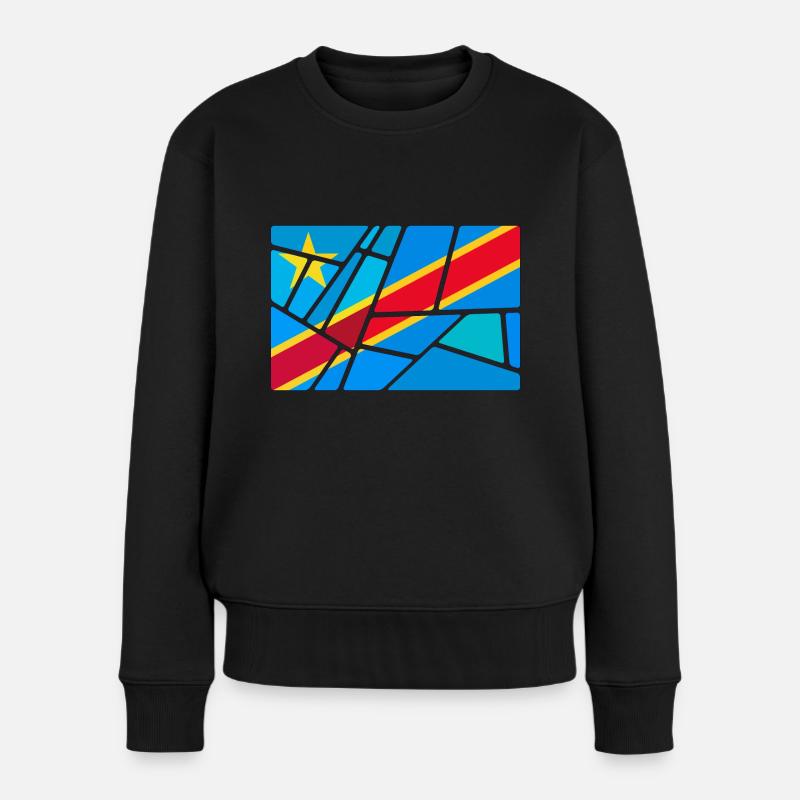 Kongo - Frauen Premium Bio Pullover - Schwarz