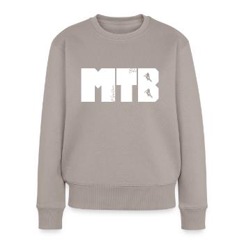 MTB lettering - Women's Premium Organic Jumper - taupe - Front - Julia (174cm)