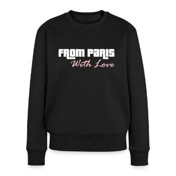 From Paris With Love - Pull Premium bio Femme - noir - Devant - Julia (174cm)