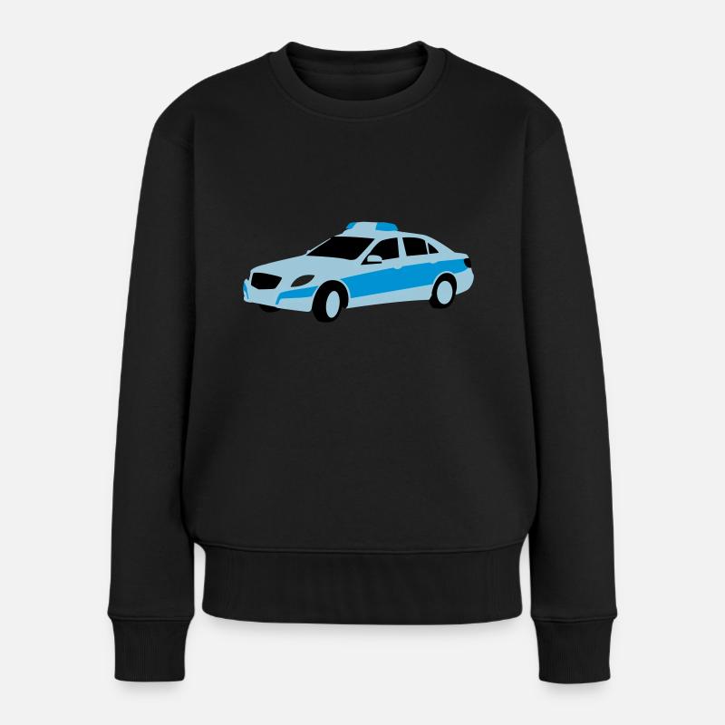 polizei - Frauen Premium Bio Pullover - Schwarz
