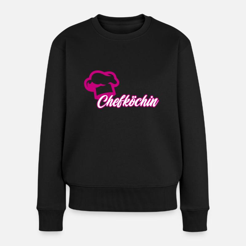 Chefköchin - Frauen Premium Bio Pullover - Schwarz