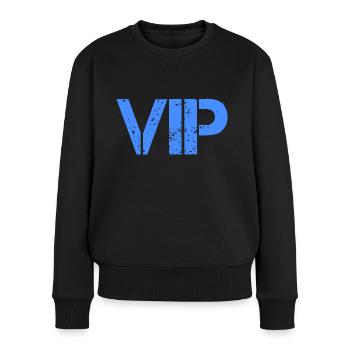 VIP - Frauen Premium Bio Pullover - Schwarz - Vorne - Julia (174cm)