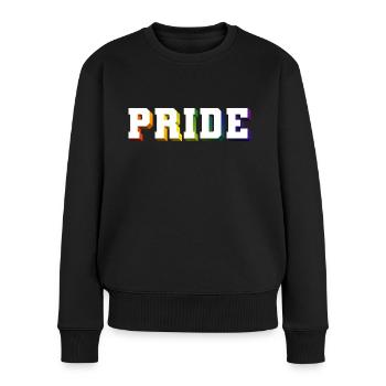 FIERTÉ OMBRE ARC-EN-CIEL - Pull Premium bio Femme - noir - Devant - Julia (174cm)