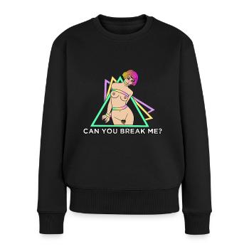 EROTIC GIRL SEXY SHIBARI BONDAGE GIRL BREAK ME - Frauen Premium Bio Pullover - Schwarz - Vorne - Julia (174cm)