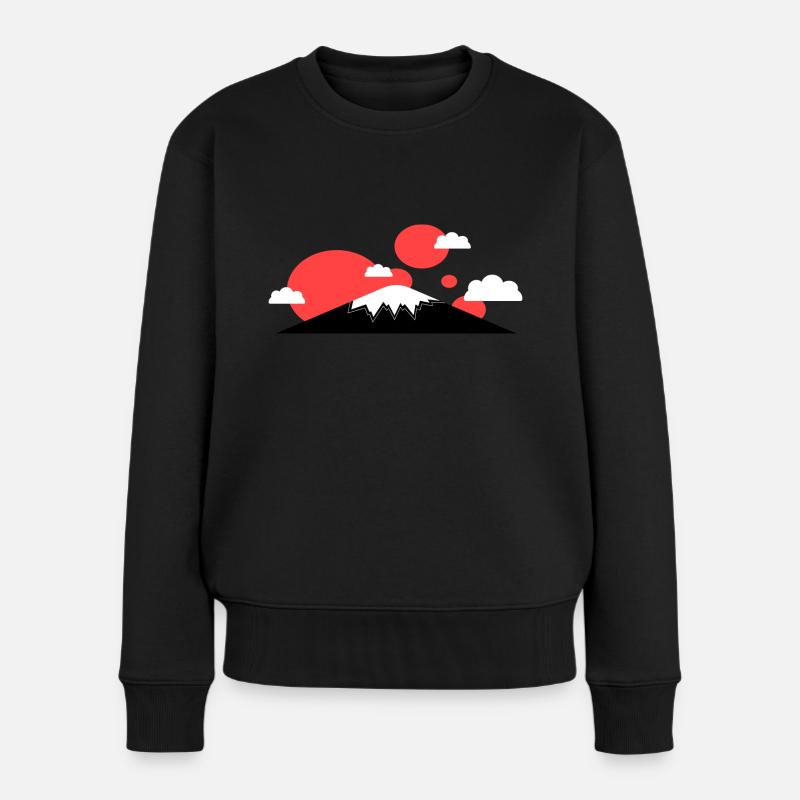Montagnes du Japon - Pull Premium bio Femme - noir
