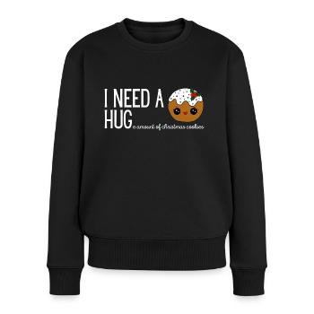 I NEED A HUGe amount of christmas cookies - Women's Premium Organic Jumper - black - Front - Julia (174cm)