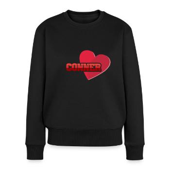 Cadeau pour Conner - Pull Premium bio Femme - noir - Devant - Julia (174cm)