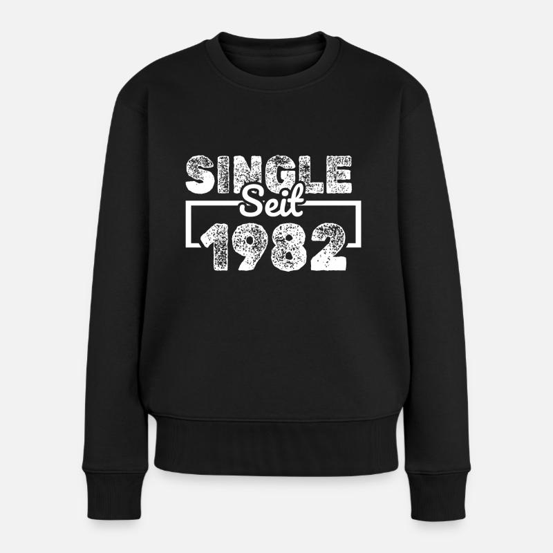 Jahr 1982 - Frauen Premium Bio Pullover - Schwarz