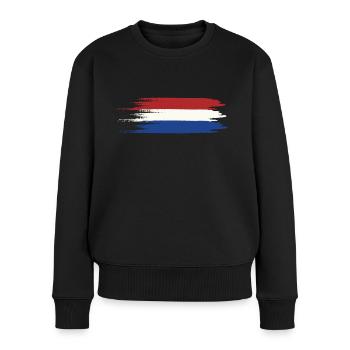 Drapeau des Pays-Bas Hollande - Pull Premium bio Femme - noir - Devant - Julia (174cm)