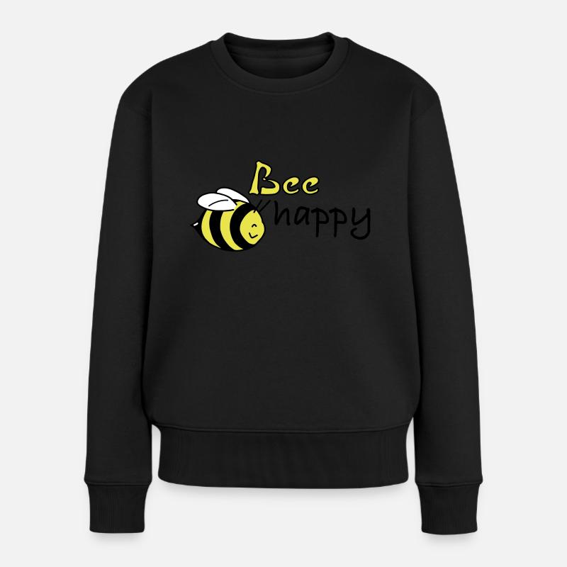 abeille heureuse - Pull Premium bio Femme - noir