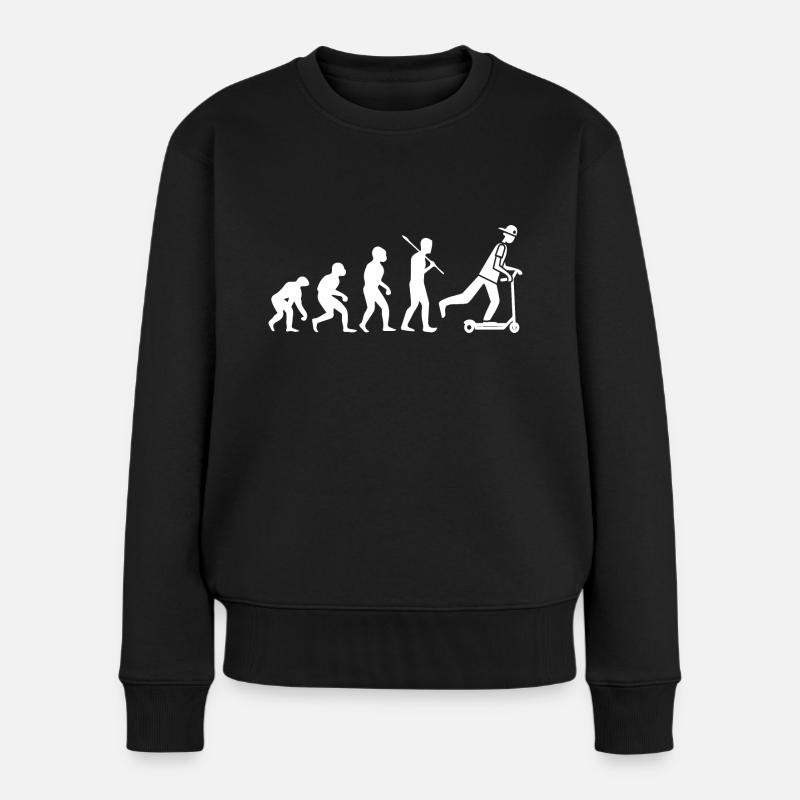 E-Scooter E-Roller Scooter - Frauen Premium Bio Pullover - Schwarz