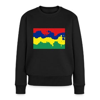 Mauritius - Frauen Premium Bio Pullover - Schwarz - Vorne - Julia (174cm)