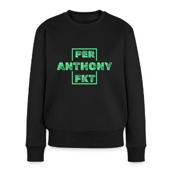 Anthony als Anthony - Frauen Premium Bio Pullover - Schwarz - Vorne - Julia (174cm)